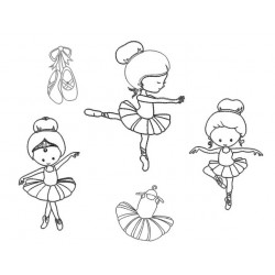 Stickserie - Ballerina Redwork